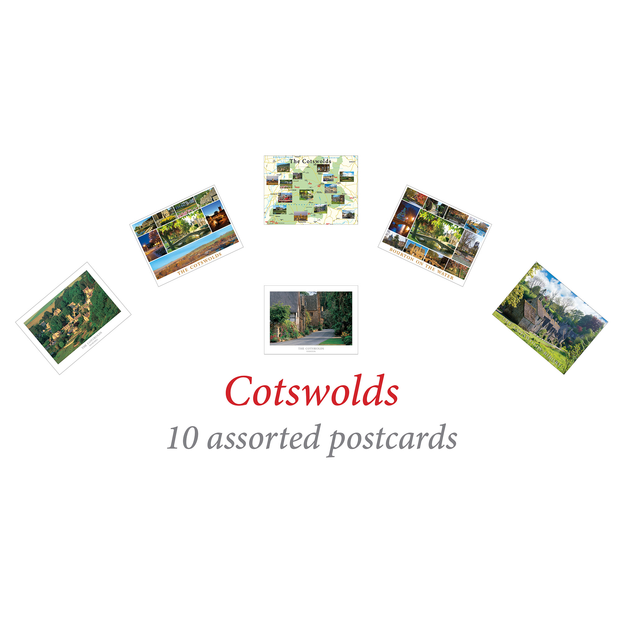 10 assorted Cotswolds postcards
