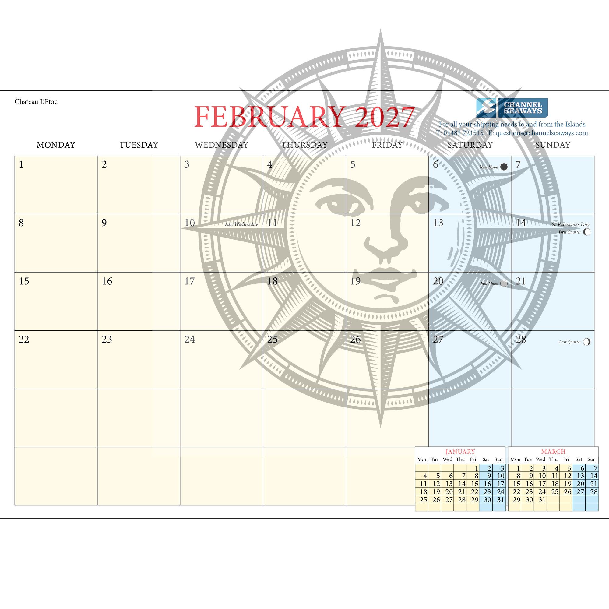 Alderney A4 calendar 2027 - Image 5
