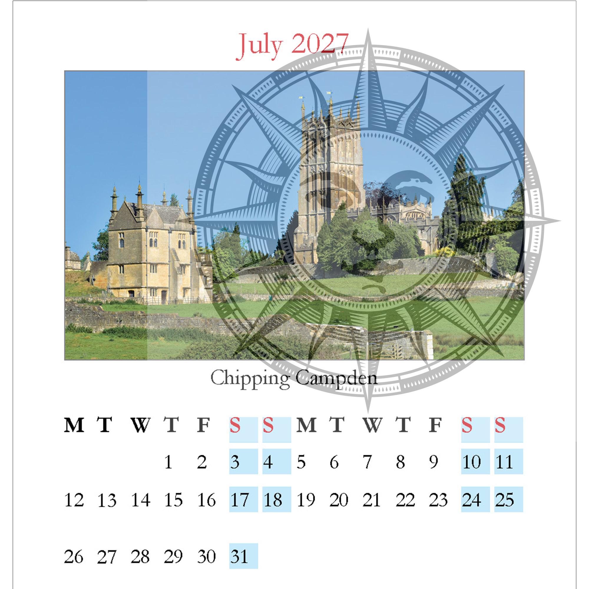Cotswolds MINI desktop calendar 2027 - Image 2