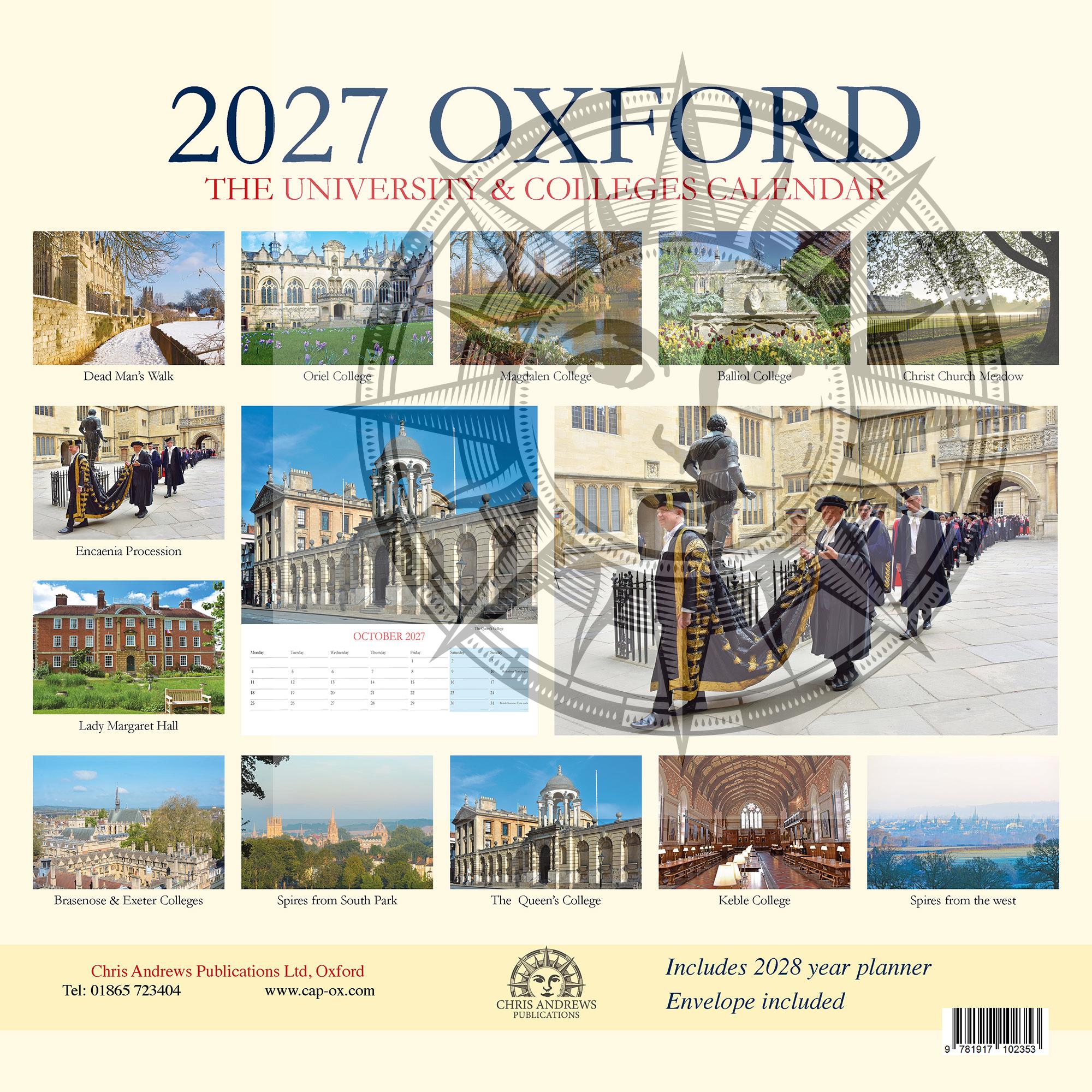 Oxford - The University and Colleges Calendar 2027 - Image 4